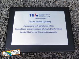 Award bedrukken, ondergrond bv zwart